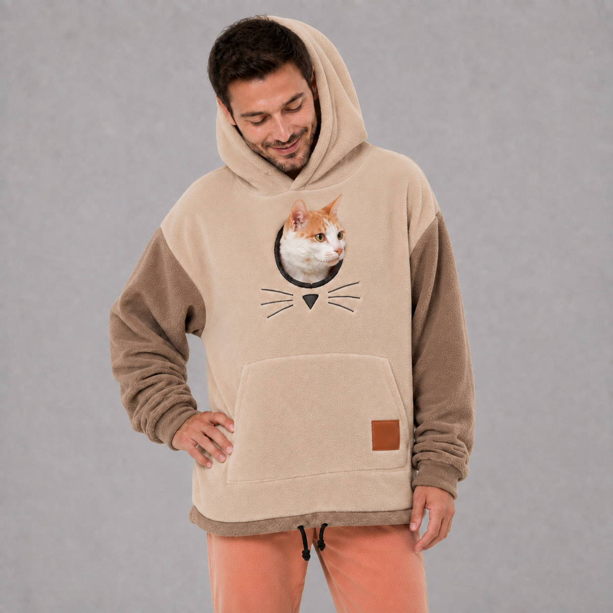 Cat Tote Carier Hoodie